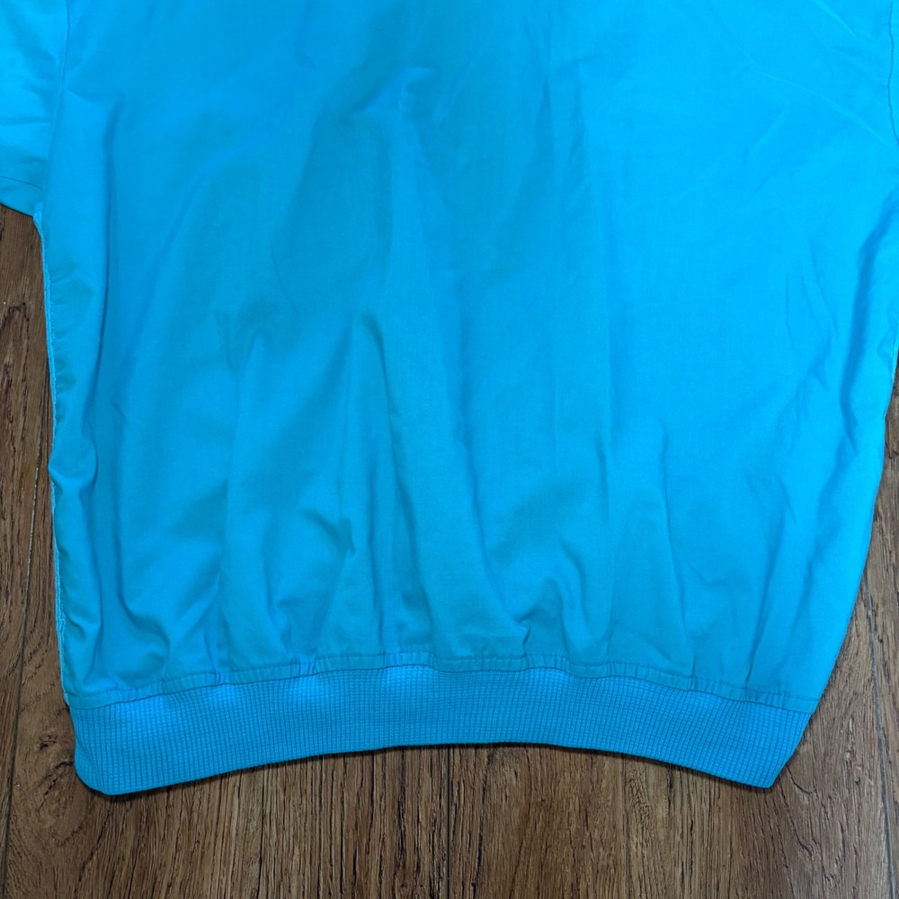 VTG Members Only Turquoise Short Sleeve Pullover Henley Shirt Mens M retro‎ 80s - Picture 8 of 10